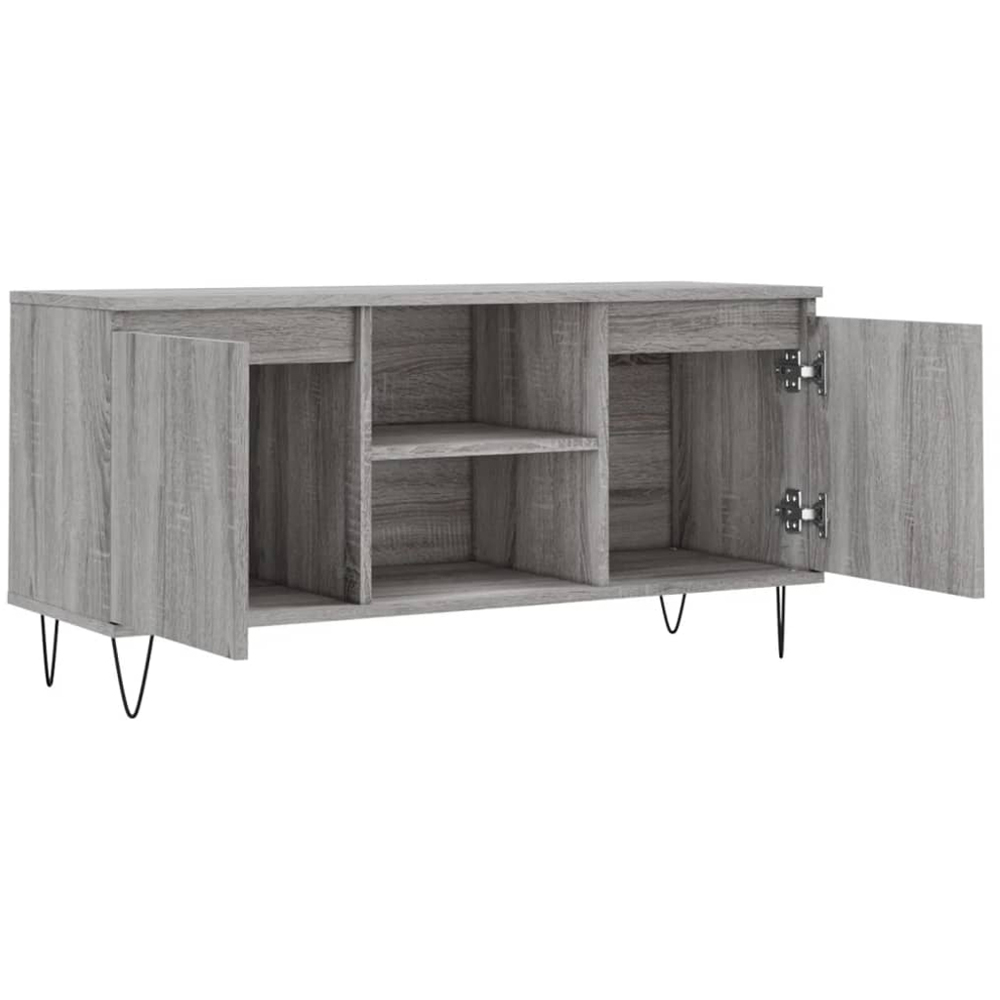 vidaXL 2 Door 2 Shelf Concrete Grey TV Cabinet Image 6