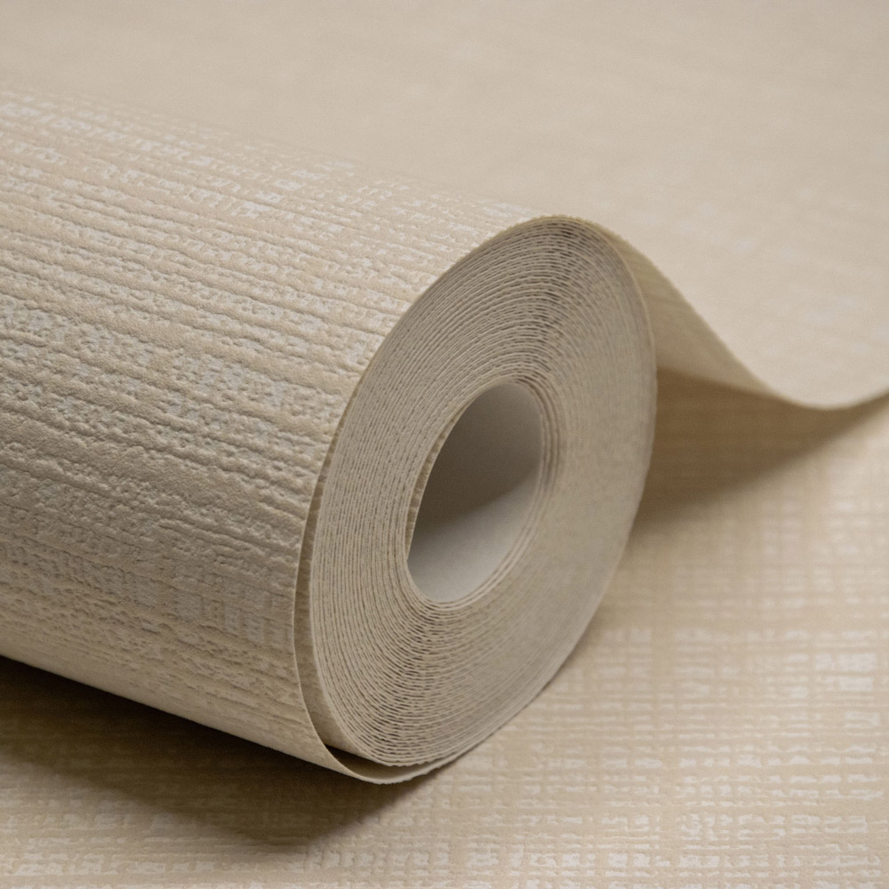 Grandeco Katsu Cream Plain Blown Textured Wallpaper Wilko