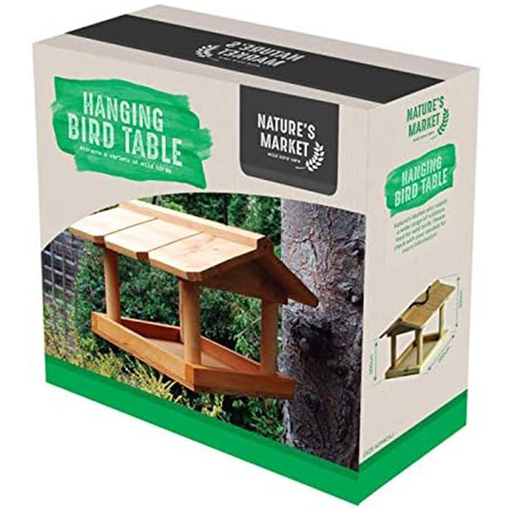Marco Paul Hanging Wooden Bird Feeder Table Image 3