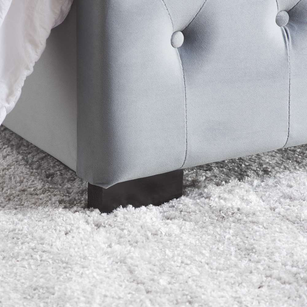 Marquis King Size Grey Velvet Bed Frame Image 5