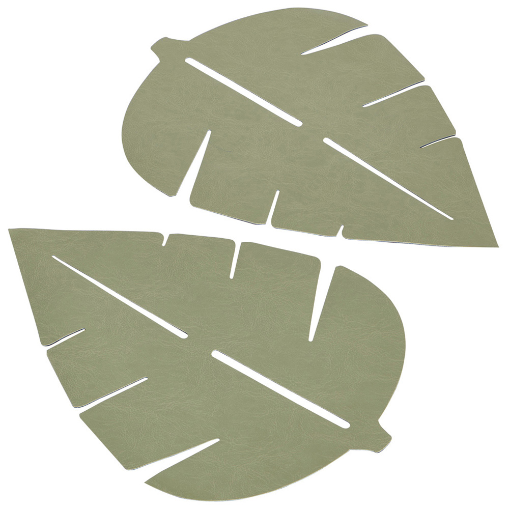 Wilko Faux Leather Leaf Placemats 2 Pack Image 6
