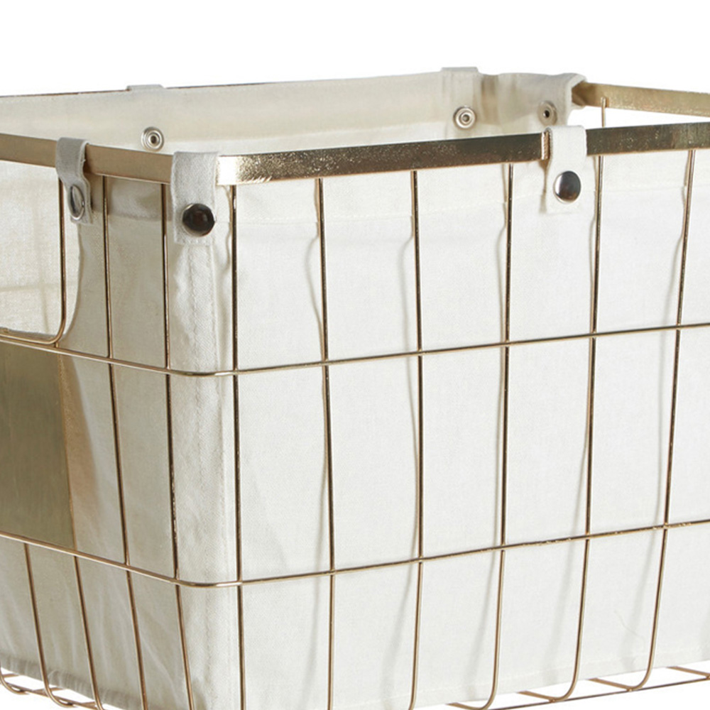 Premier Housewares Large Gold Iron Wire Storage Basket Image 5