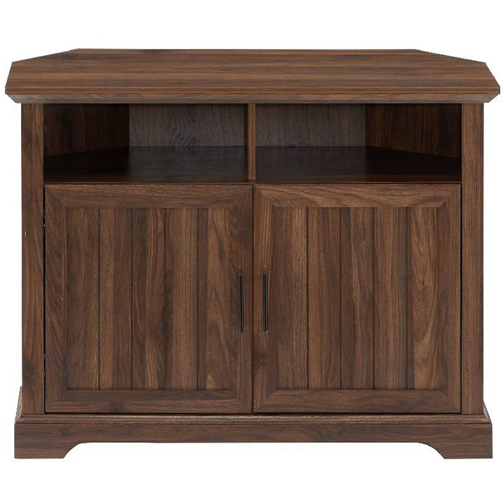 Centurion Savannah 2 Door 2 Shelf Walnut Corner TV Cabinet Image 2