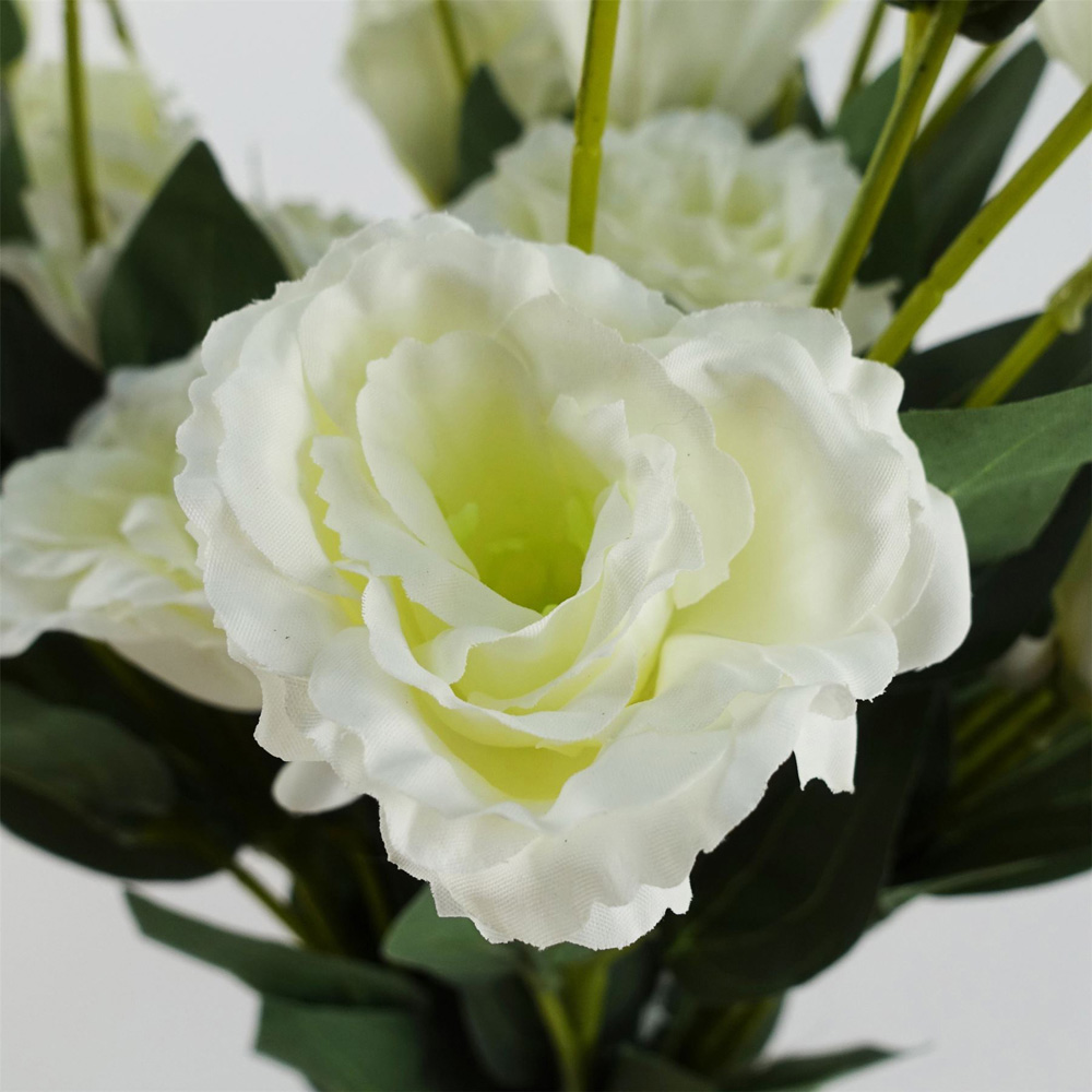 Leaf White Wild Rose Single Stem Artificial Flower 2.6ft 6 Pack Image 3