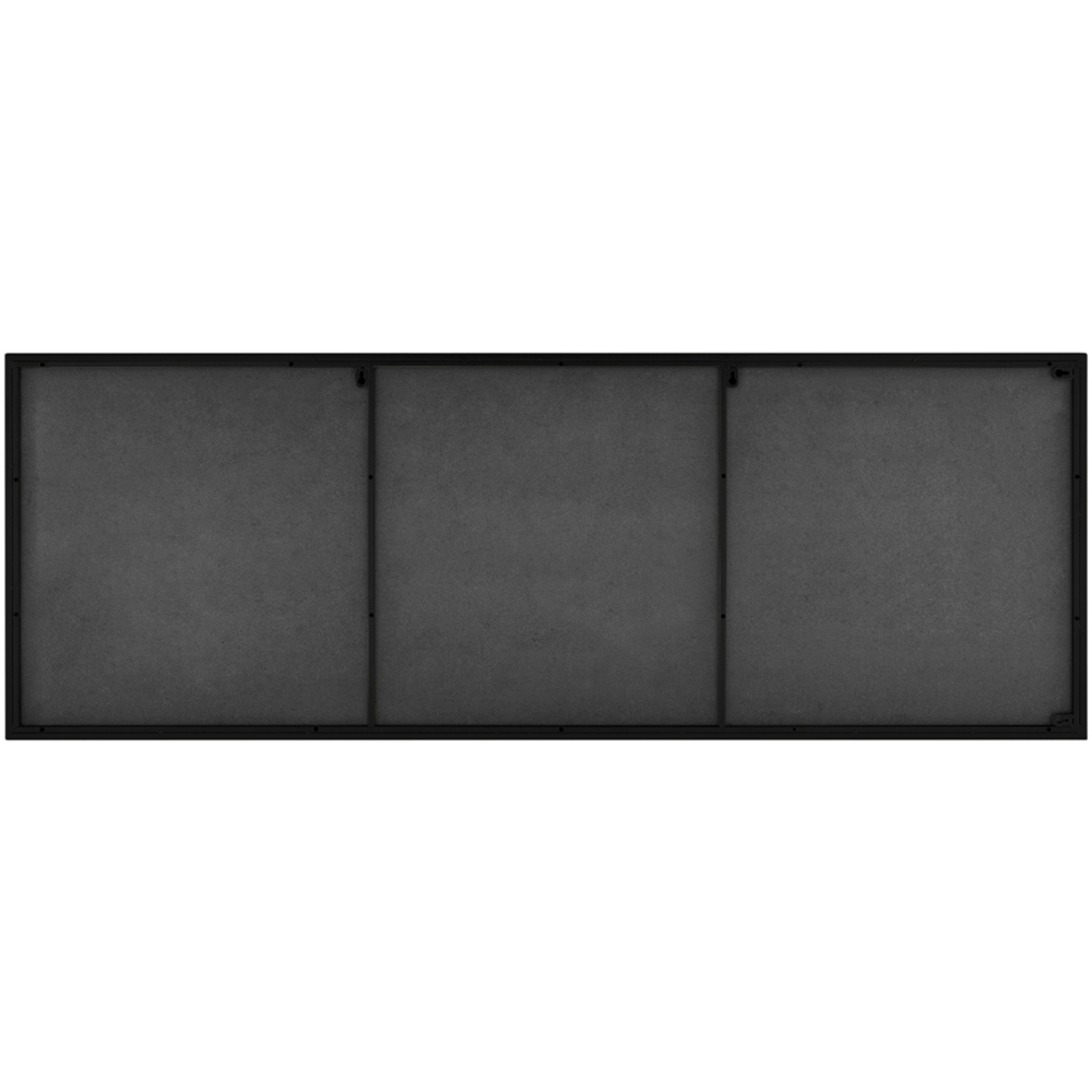 Furniturebox Austen Rectangular Black Large Metal Wall Mirror 140 x 50cm Image 4
