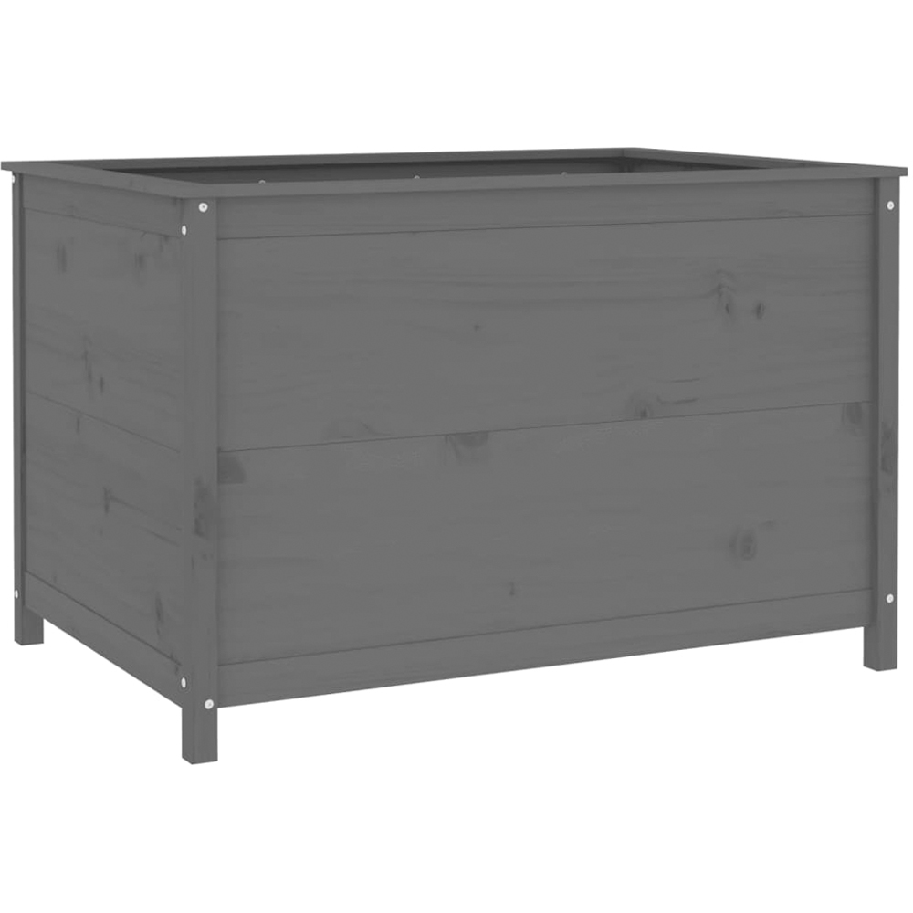 vidaXL Grey Solid Pine Wood Garden Planter 78 x 82.5 x 119.5cm Image 5
