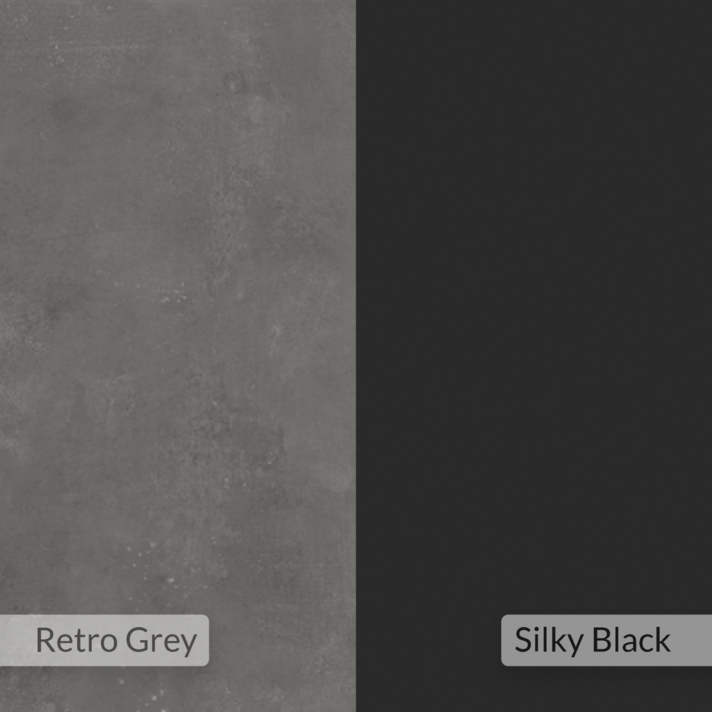 Decortie Inna Modern Multipurpose Computer Desk Retro Grey and Silky Black Image 6