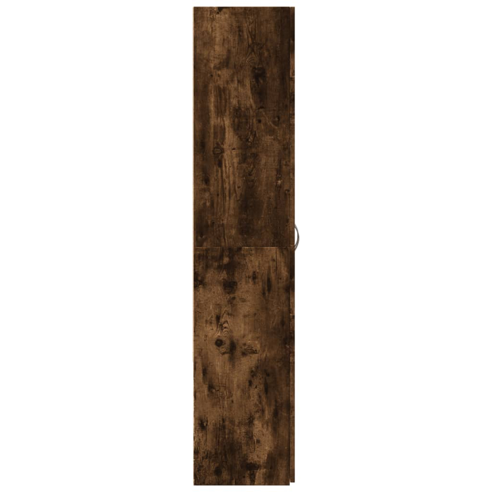 vidaXL 2 Door 4 Compartment Smoked Oak Tall File Cabinet Image 5