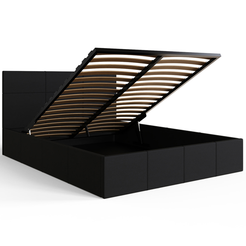 GFW Small Double Black End Lift Ottoman Bed Image 4