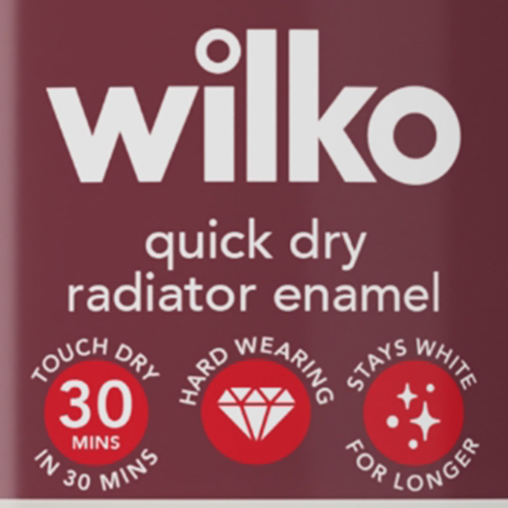 Wilko Quick Dry Grey Gloss Radiator Enamel 250ml Image 3