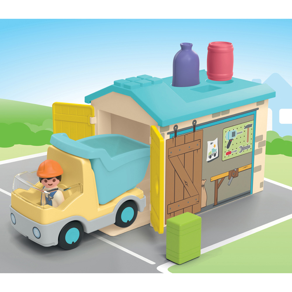 Playmobil Junior Construction Truck with Garage Playset Image 5