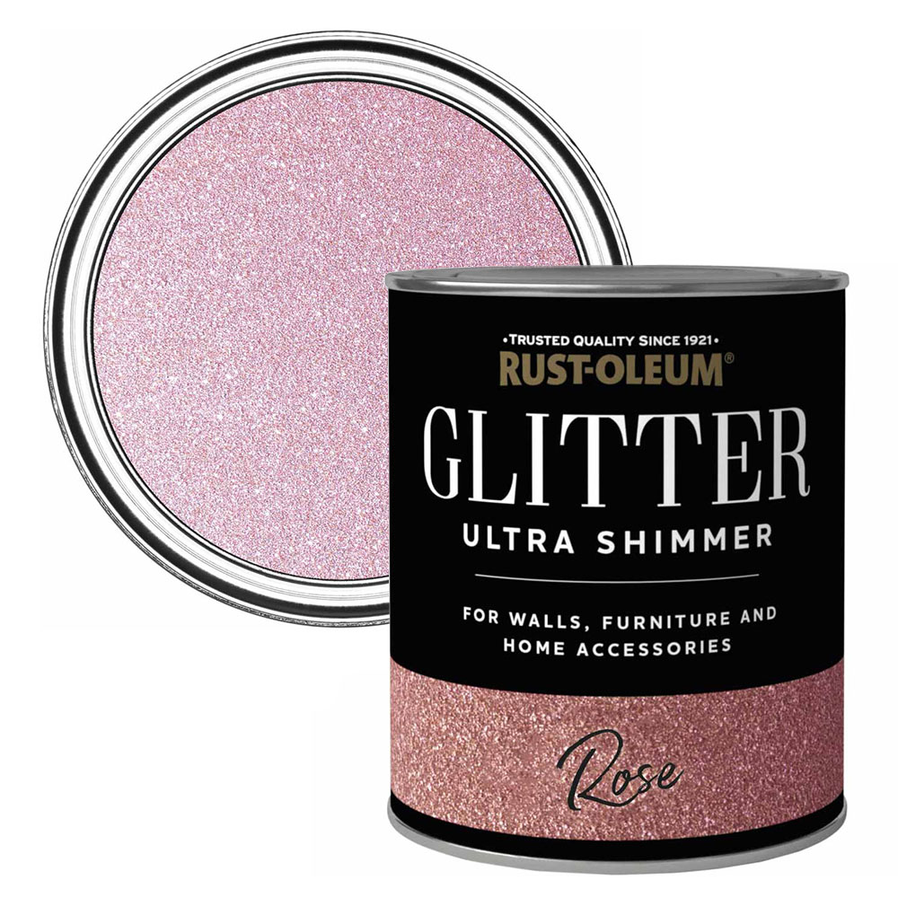 Rust-Oleum Glitter Rose Ultra Shimmer Paint 250ml Image 1
