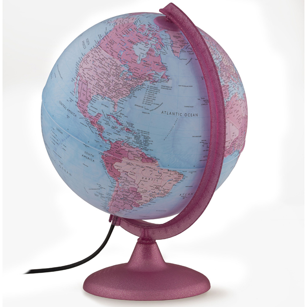Nova Rico Pink Illuminated Globe 25cm Image 5