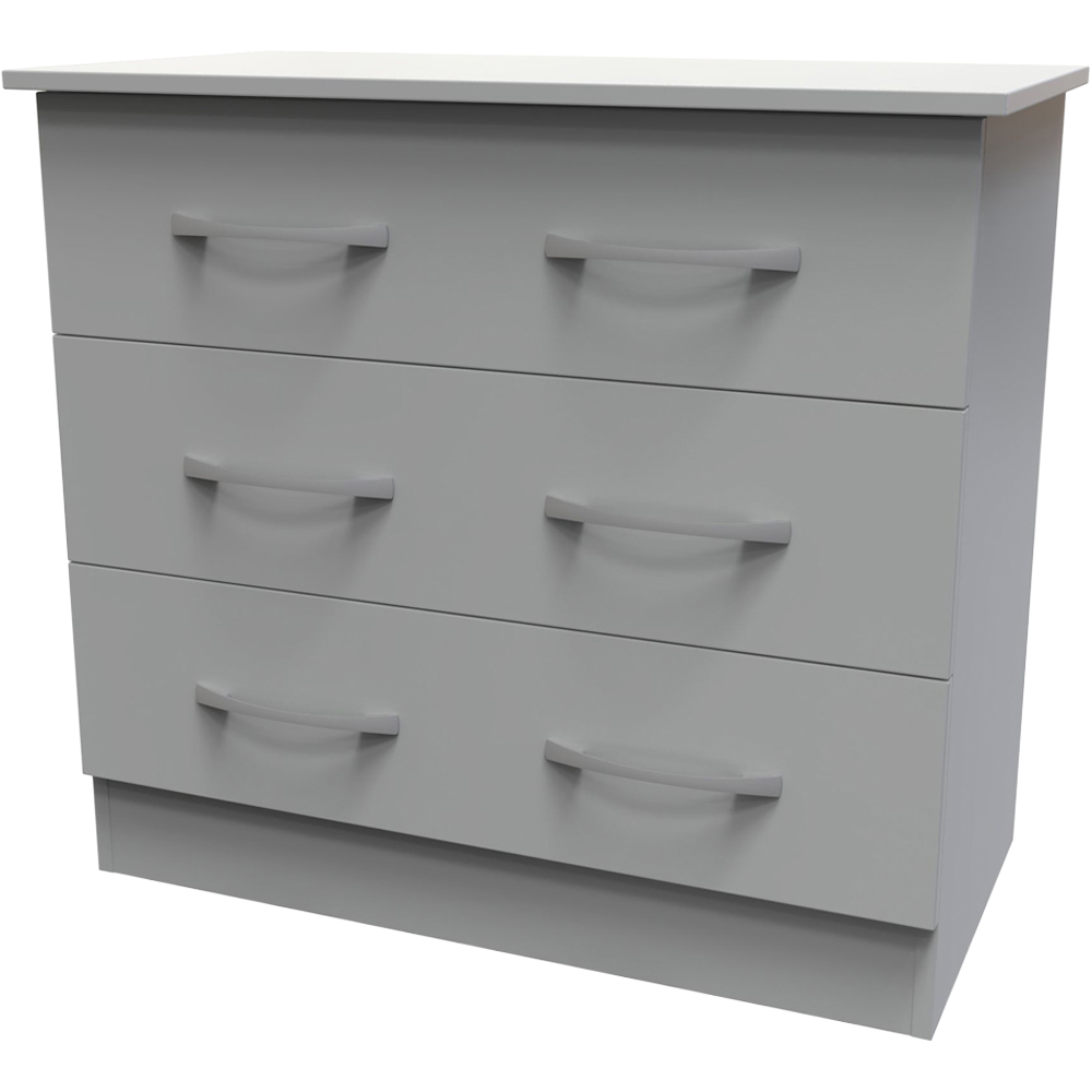 Crowndale Avon 3 Drawer Dusk Grey Chest of Drawers Image 2
