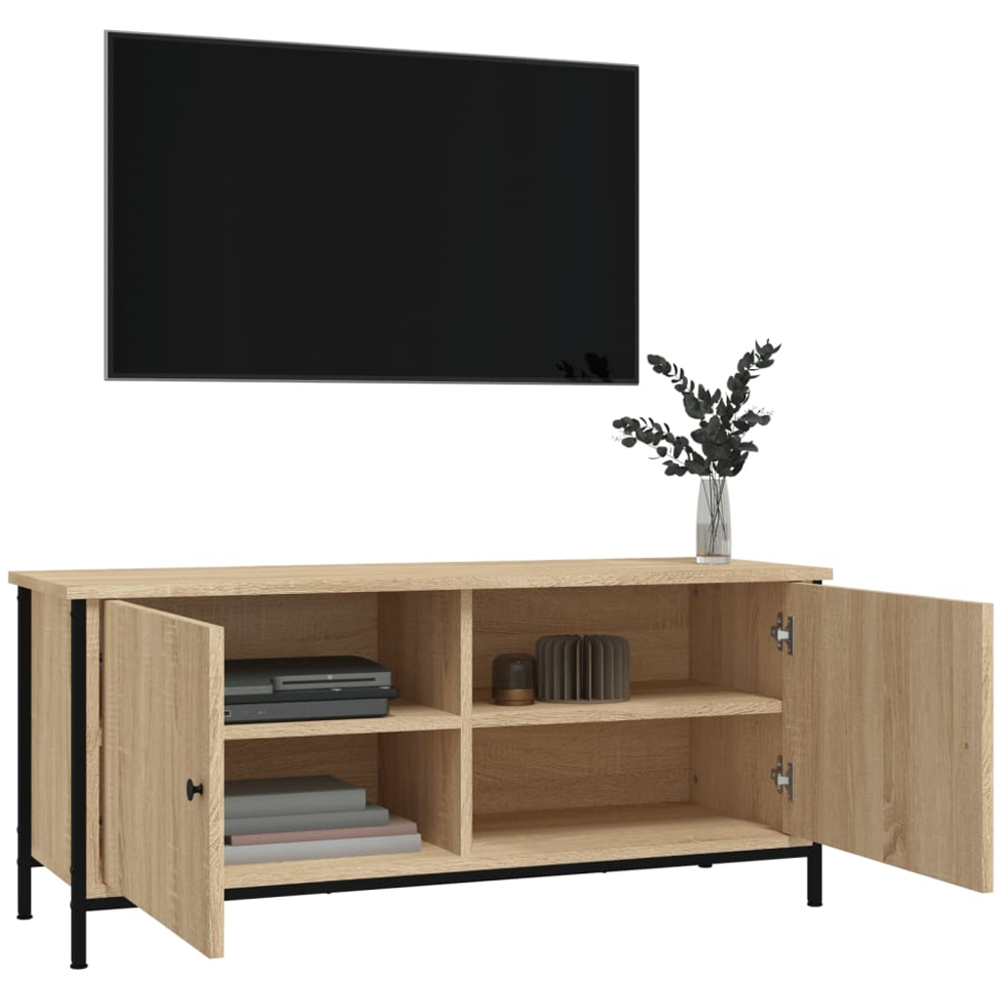 vidaXL 2 Door Sonoma Oak Industrial Style TV Cabinet Image 4