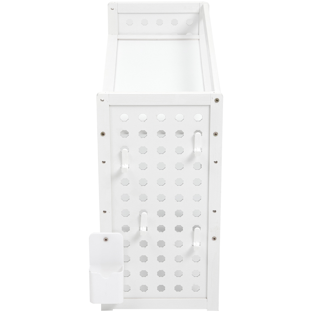 Living and Home 2 Shelf White Bamboo Desktop Storage Rack Image 3