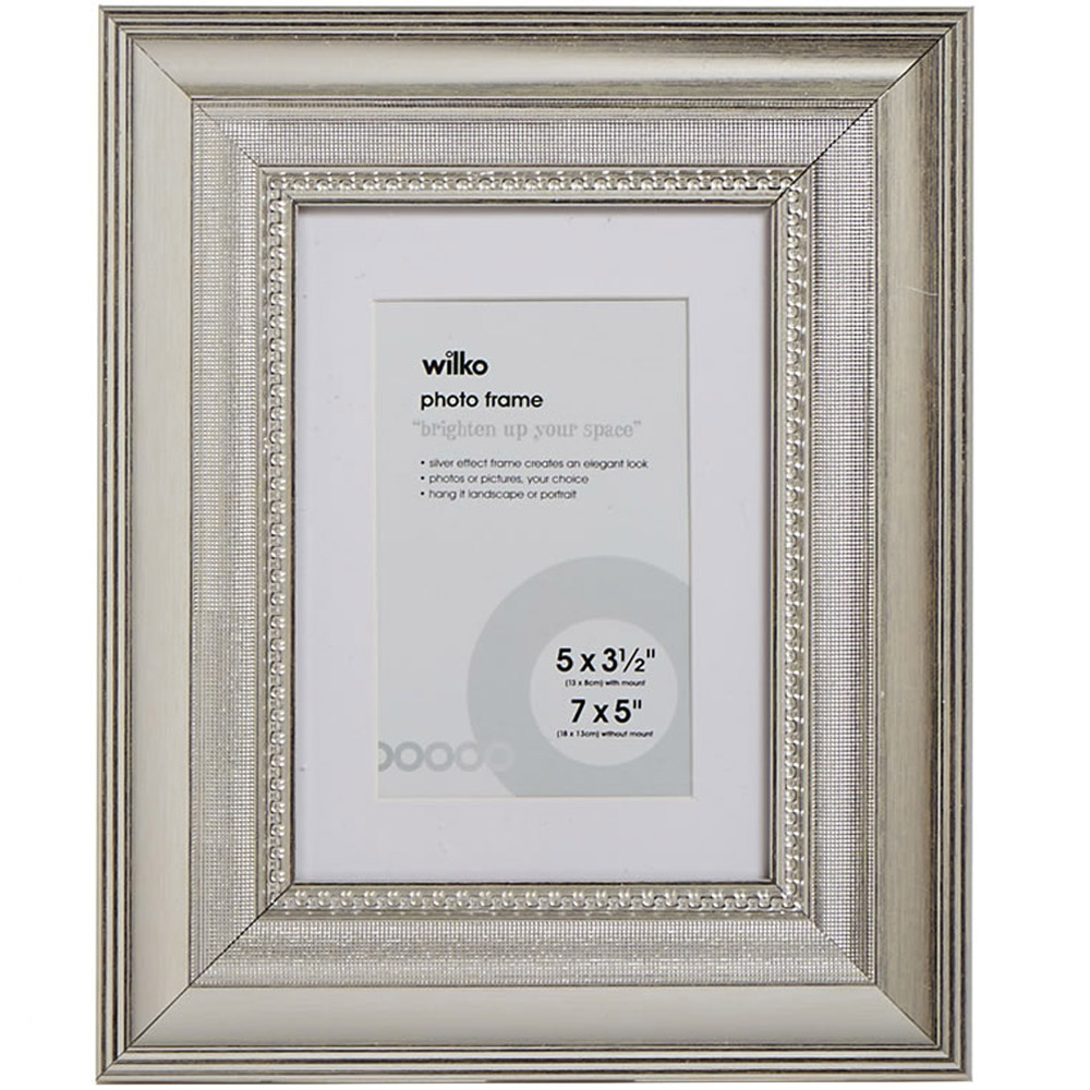 Wilko Dorchester Silver Photo Frame 7 x 5 Inch Image 1