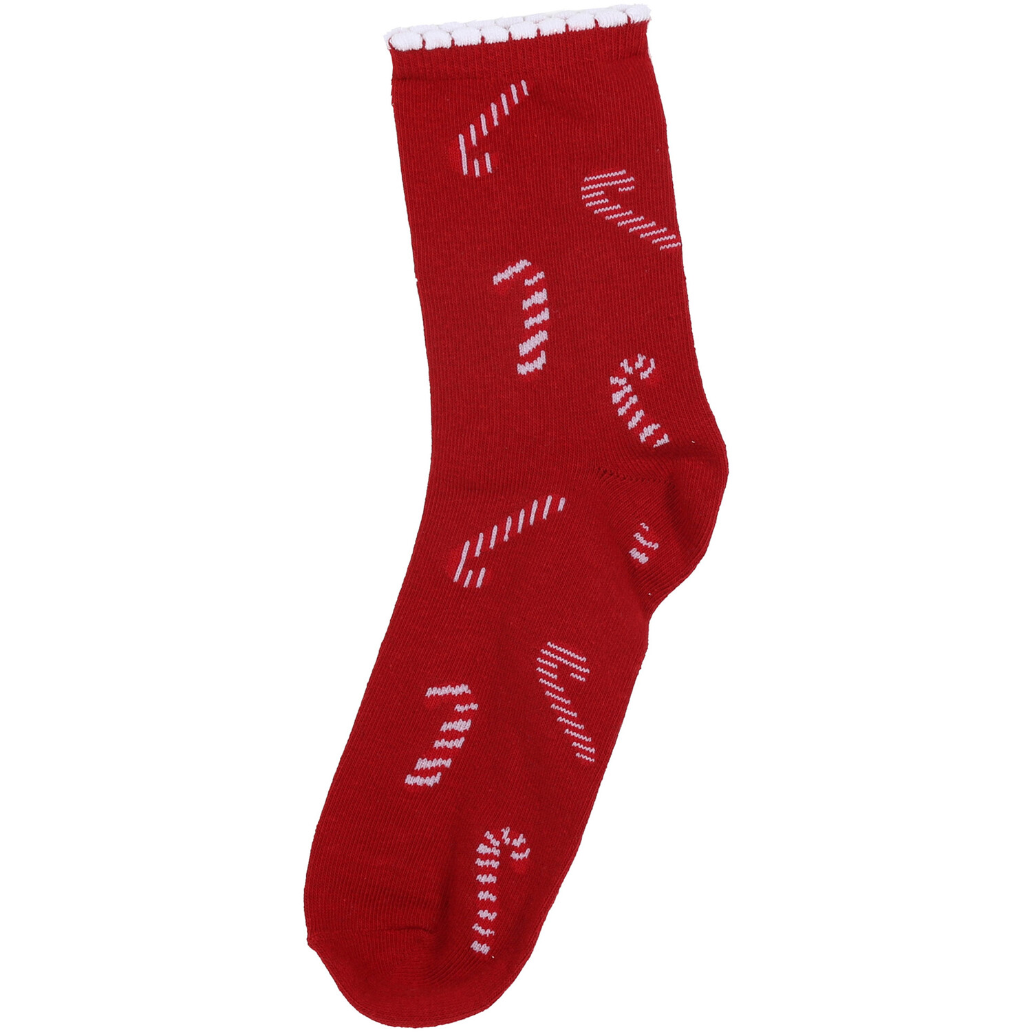 Pack of 3 Christmas Embroidery Womens Socks - Red and White Image 4