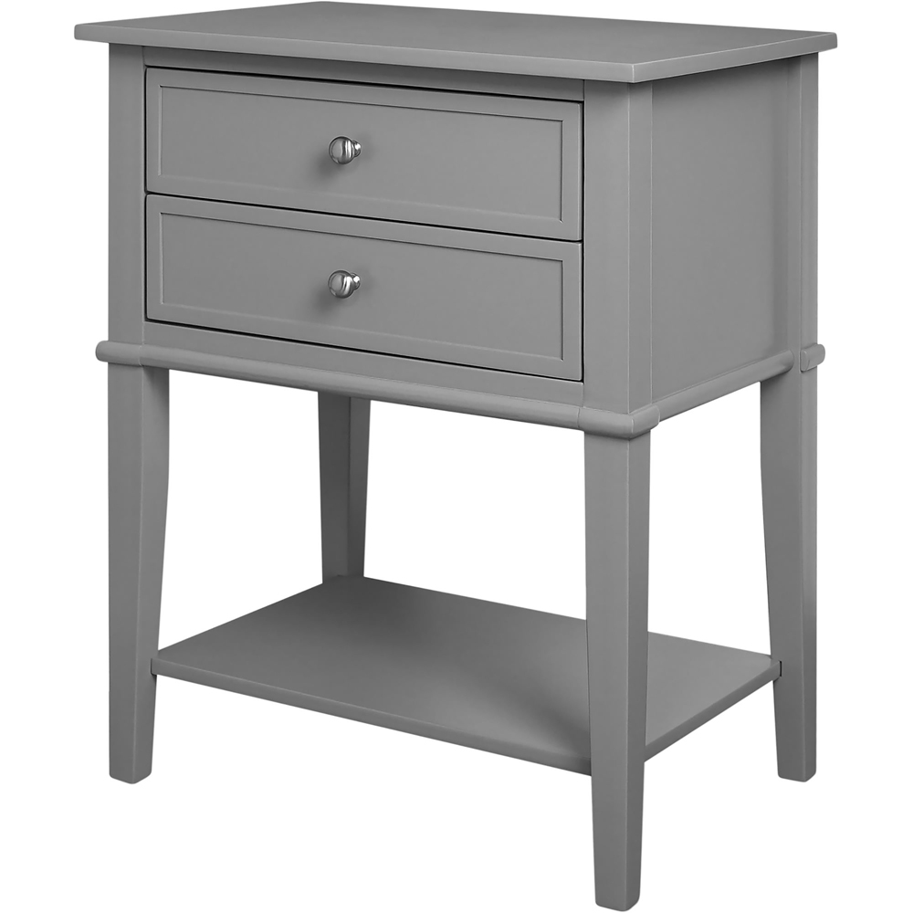 Dorel Franklin 2 Drawer Grey Accent Table Image 2