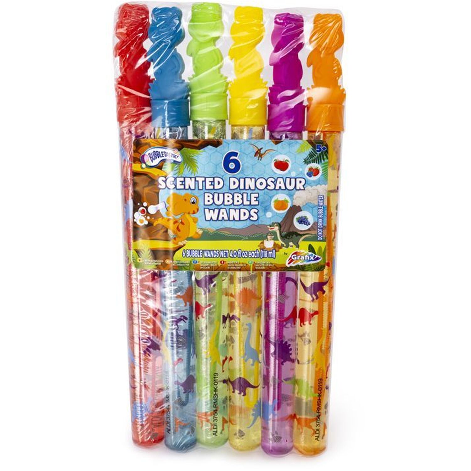Pack of 6 Mermaid/Dinosaur Scented Bubble Wands Image 2
