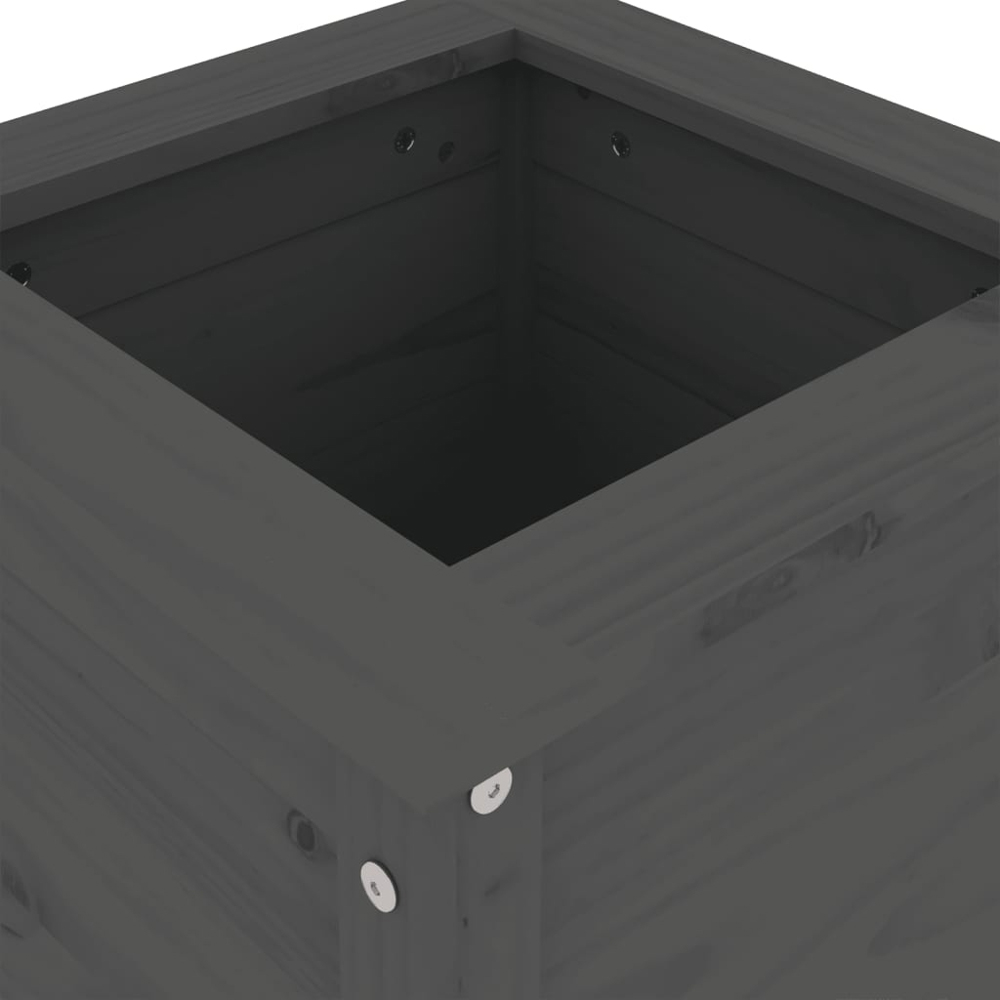 vidaXL Grey Pine Wood Raised Garden Bed 78 x 40 x 40cm Image 6