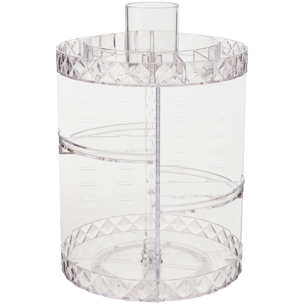 Premier Housewares Clear 4 Tier Revolving Cosmetic Organiser Image 1