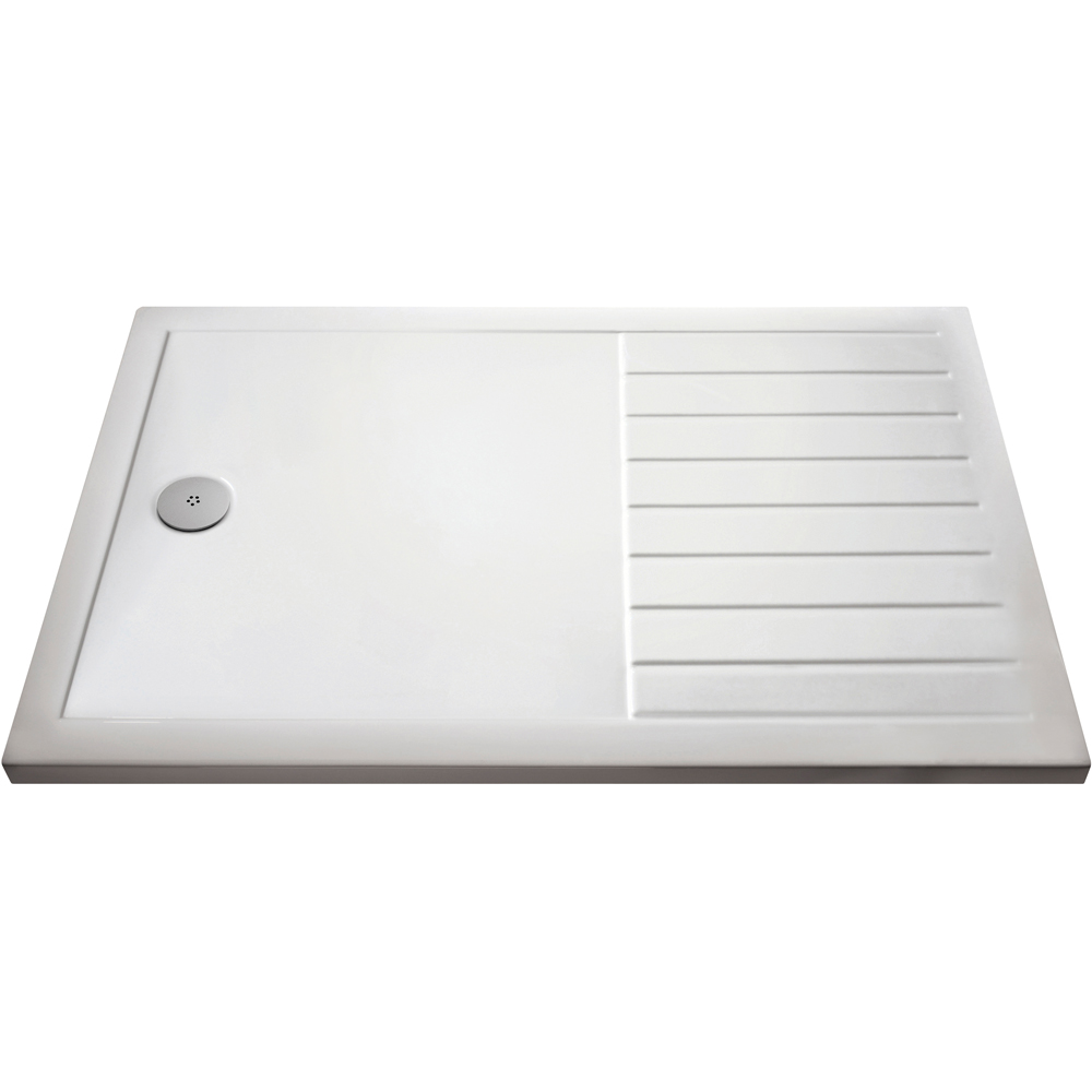 nuie White Rectangular Walk In Slimline Shower Tray 1600 x 800mm Image 1