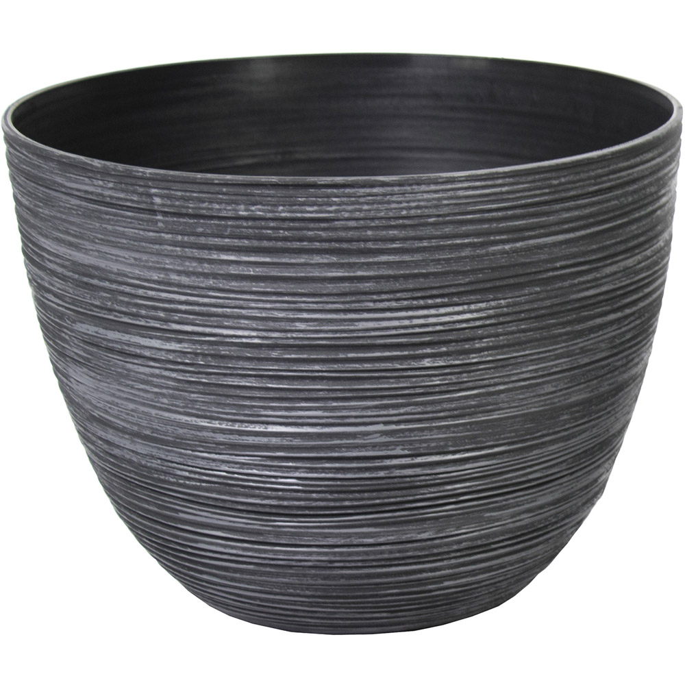 Dark Grey Ring Garden Planter - 22cm Image