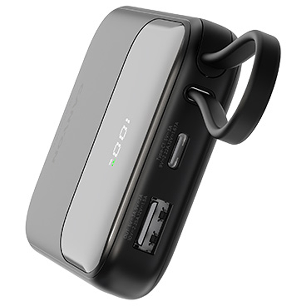 Canyon OnPower 101 Black Power Bank with Built-In Cable 10000mAh Image 2