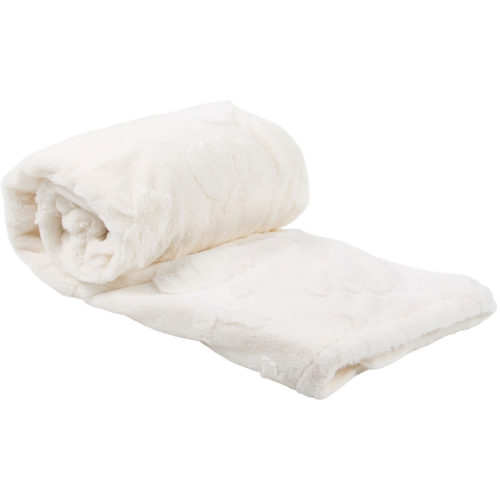 Pumpkin Woodland Faux Fur Throw White Image 2