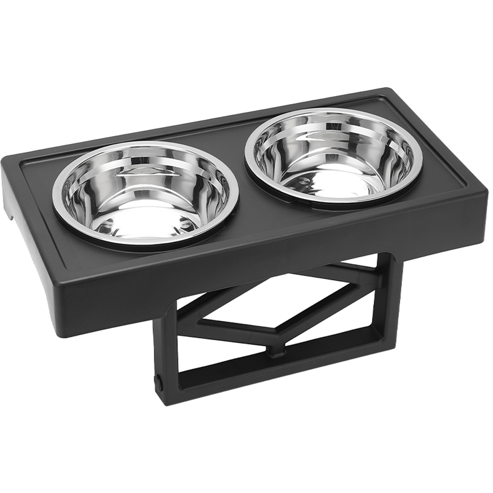 H&O Direct Double Bowl Height Adjustable Pet Feeder Image 1