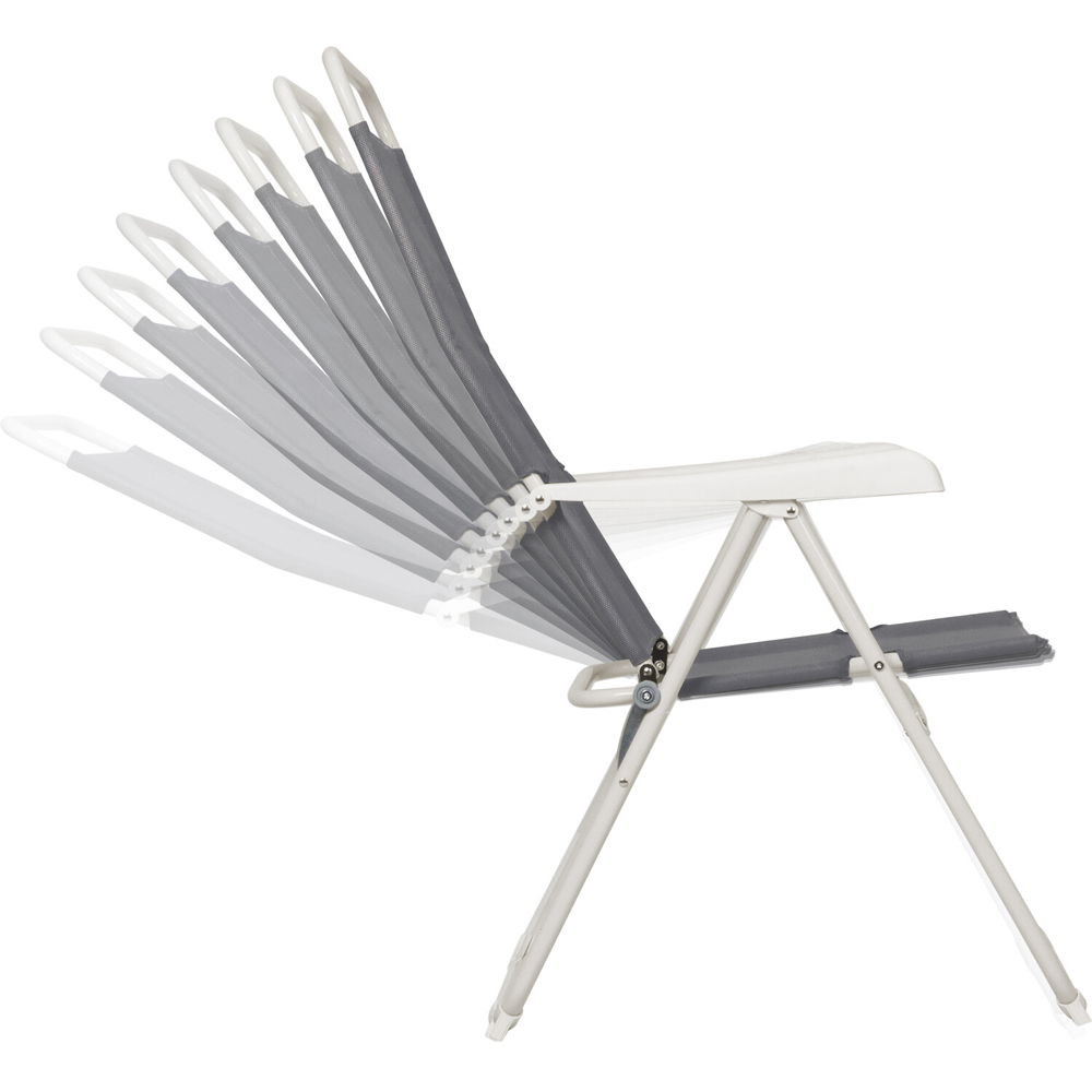 High Back 8 Position Folding Chair Grey Image 4