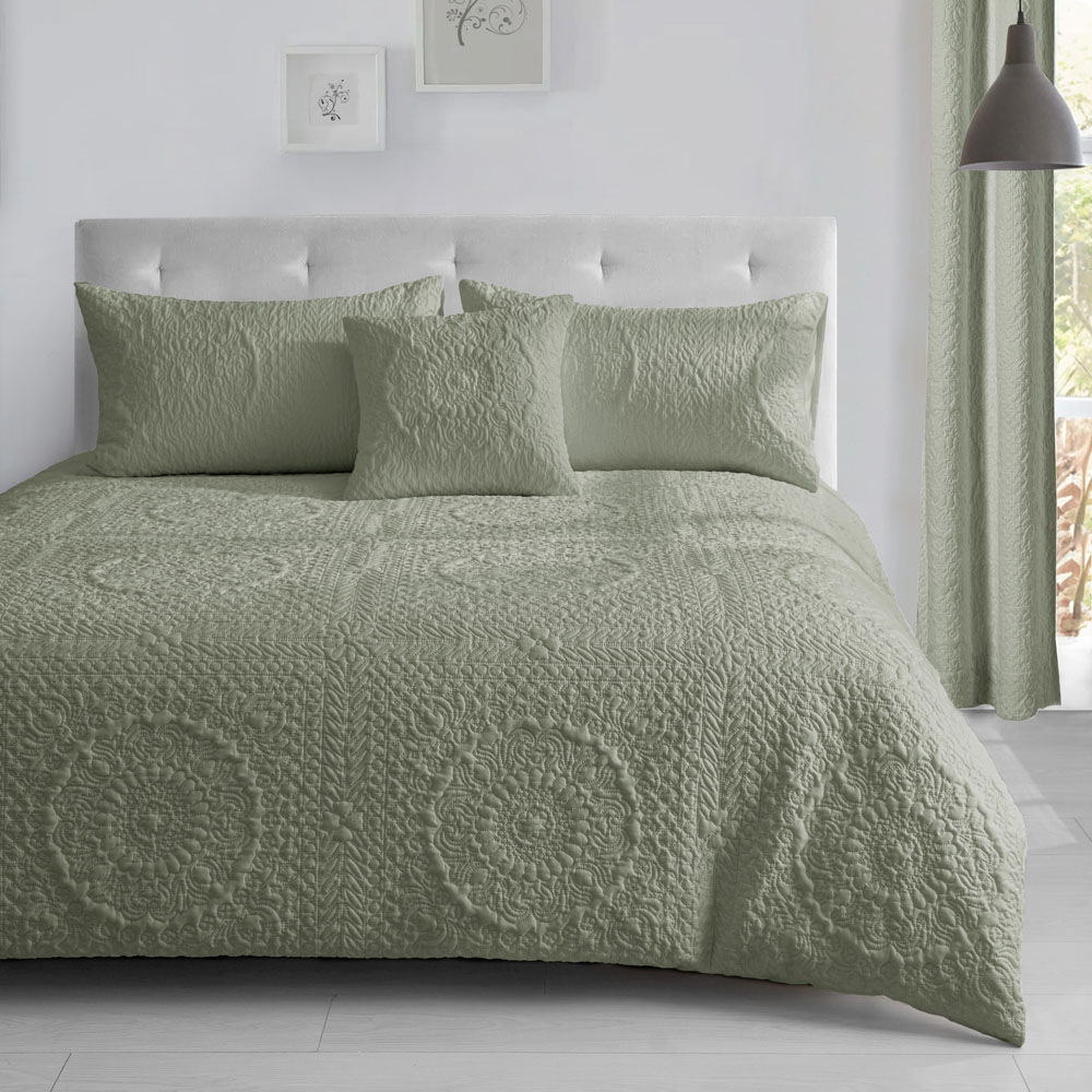 Velosso Winchester Super King Size Sage Duvet Set Image 1