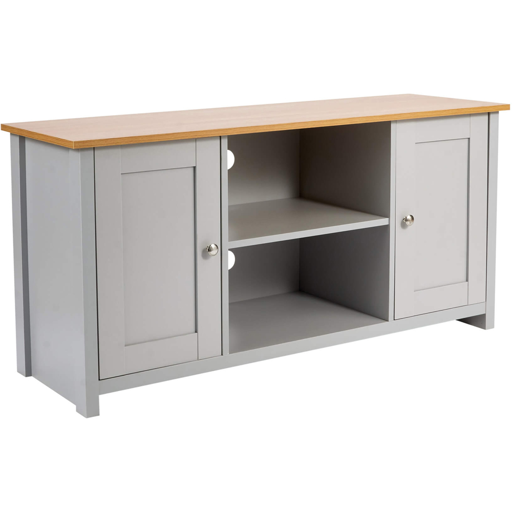 Home Source Camden 2 Door 2 Shelf TV Stand with Cable Management Image 2