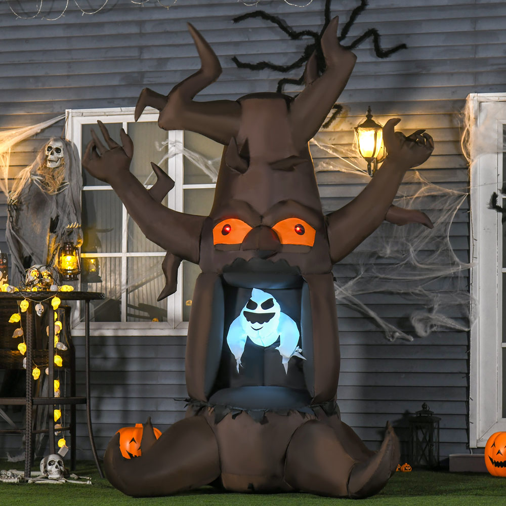 HOMCOM Halloween Inflatable Floating Ghost Tree 8f Image 2