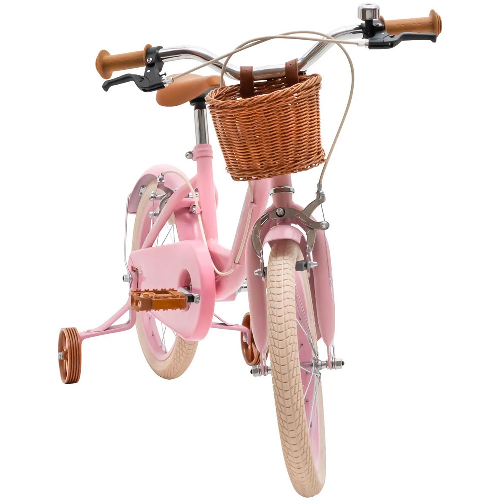 Huffy Vintage 16 inch Pink Kids Bike with Basket and Stabilisers Image 4