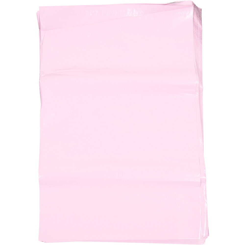 Pack of 50 Plain Mailing Bags Pink 12 x 16 inch Image 4