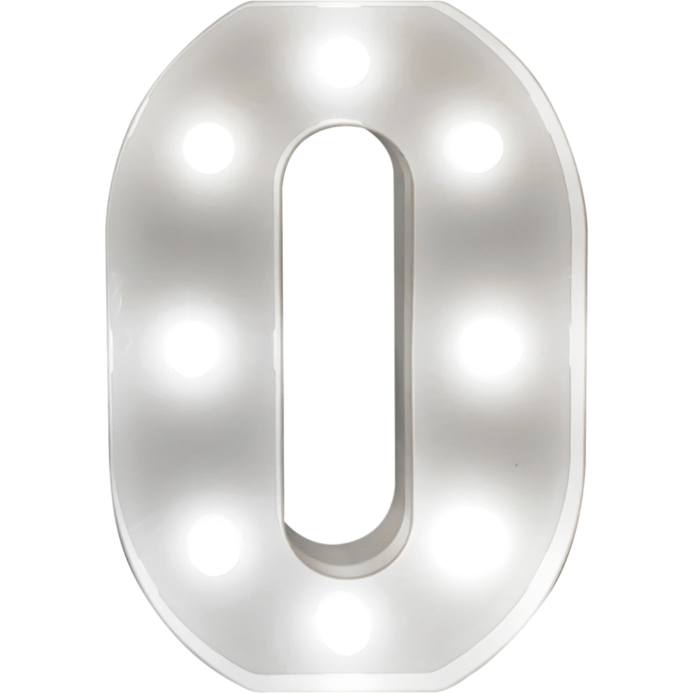St Helens Battery Operated 3D LED Number 0 Light Image 1