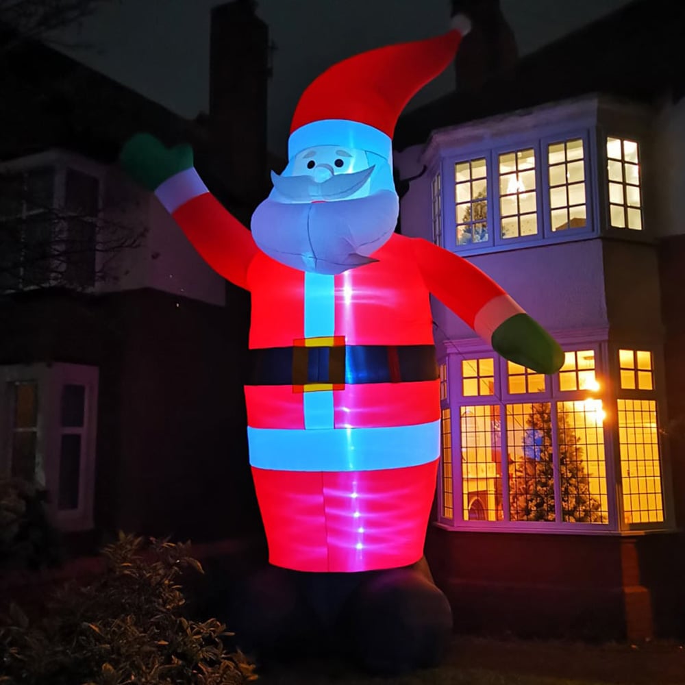 Samuel Alexander Santa with Raised Arm Inflatable Christmas Decoration 20ft Image 1