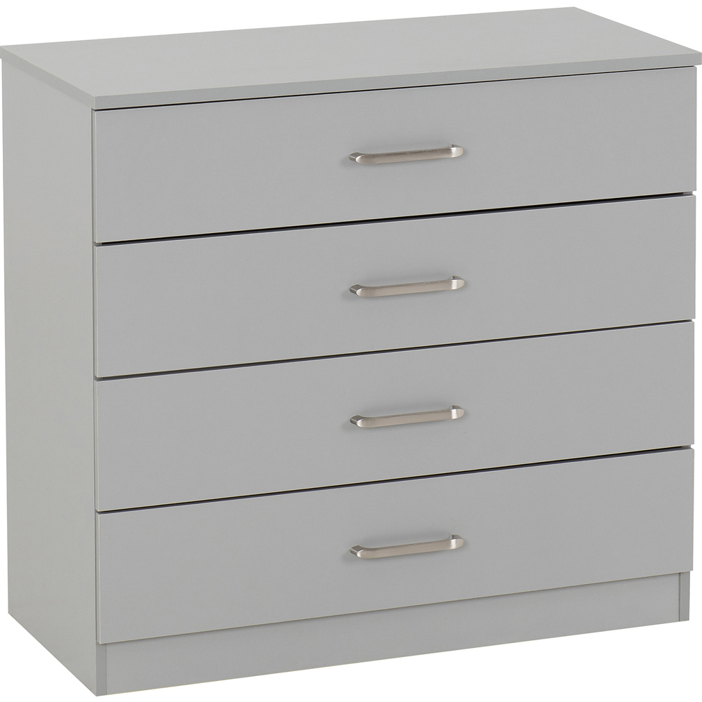 Seconique Dakota 3 Door Wardrobe Light Grey Bedroom Furniture Set Image 4