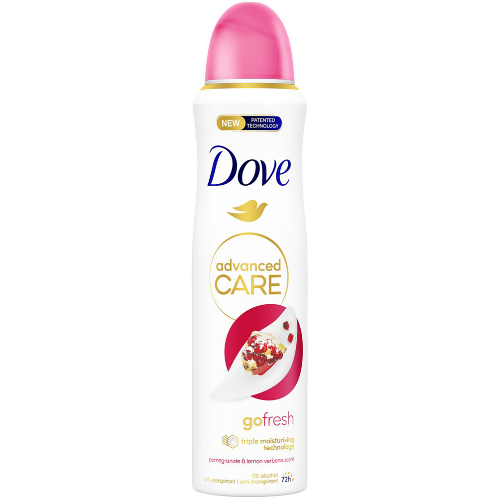 Dove Advanced Go Fresh Pomegranate and Lemon Anti-Perspirant Deodorant Spray for Women 150ml 12 Pack Image 2