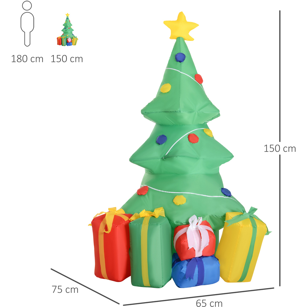 Everglow Green Inflatable Christmas Tree with LED 4.9ft Image 8