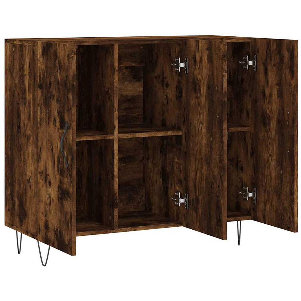 vidaXL 3 Door Smoked Oak Sideboard Image 5