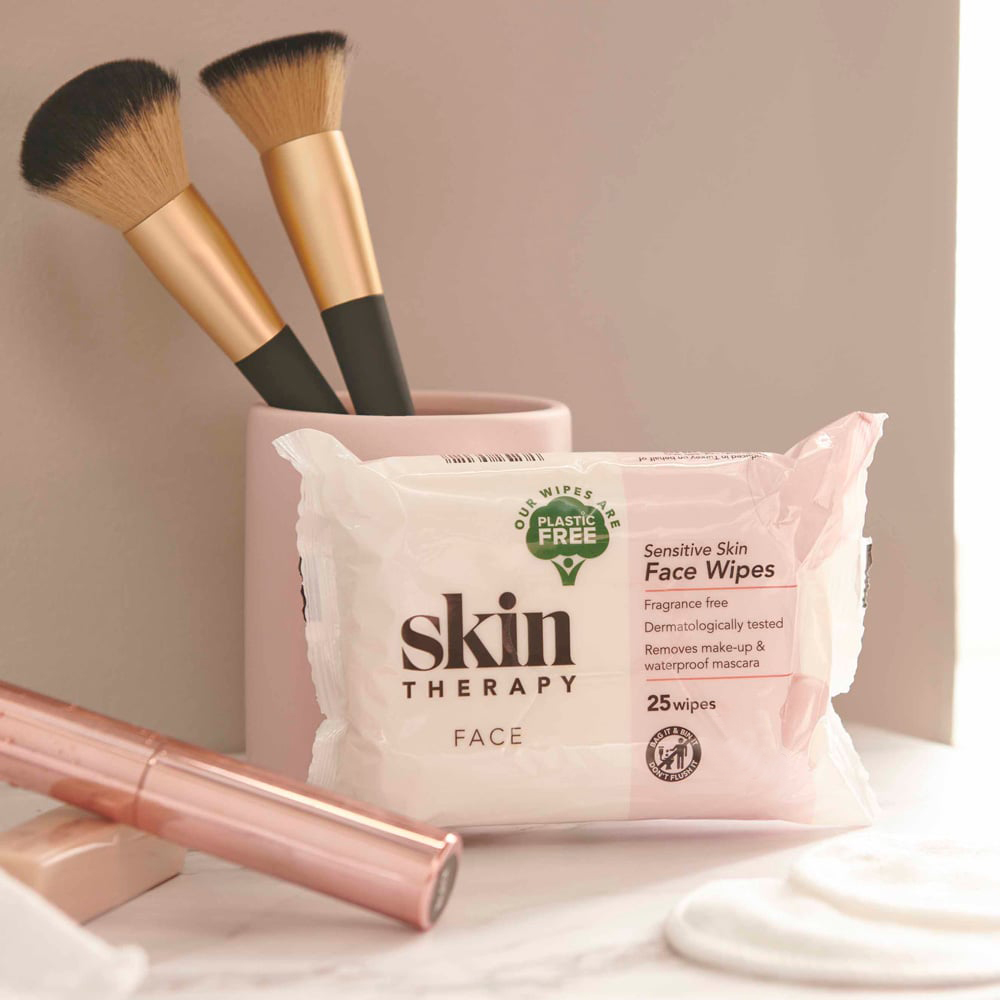 Skin Therapy Plastic Free Sensitive Skin Face Wipes 25 pack Image 3