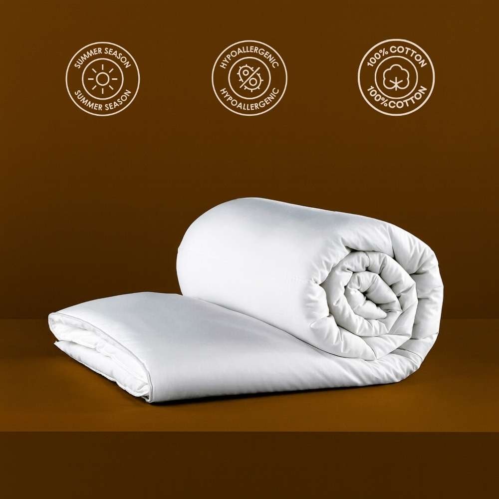 MHG Living Single White Spring Summer Cotton Duvet 4.5 Tog Image 7