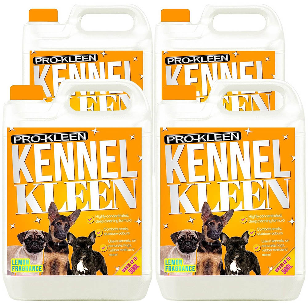 Pro-Kleen Lemon Fragrance Kennel Kleen Cleaner 20L Lemon Fragrance 5L 4 Pack Image 1