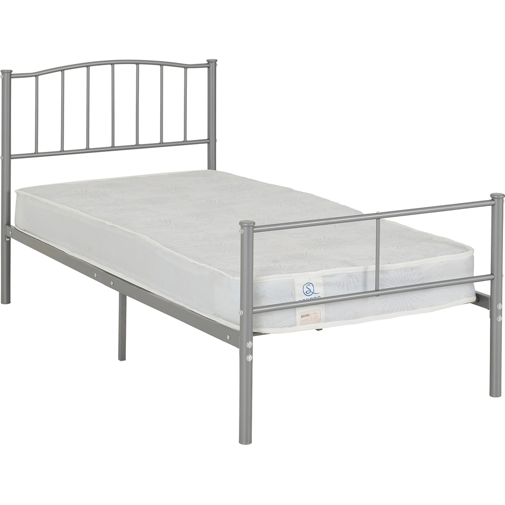 Seconique Newton Single Silver Bed Frame Image 3