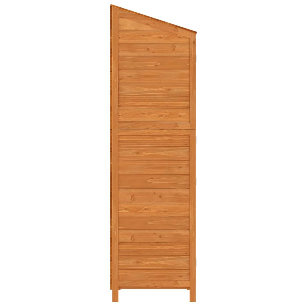 vidaXL 3.3 x 1.7ft Brown Wooden Pent Garden Shed Image 3