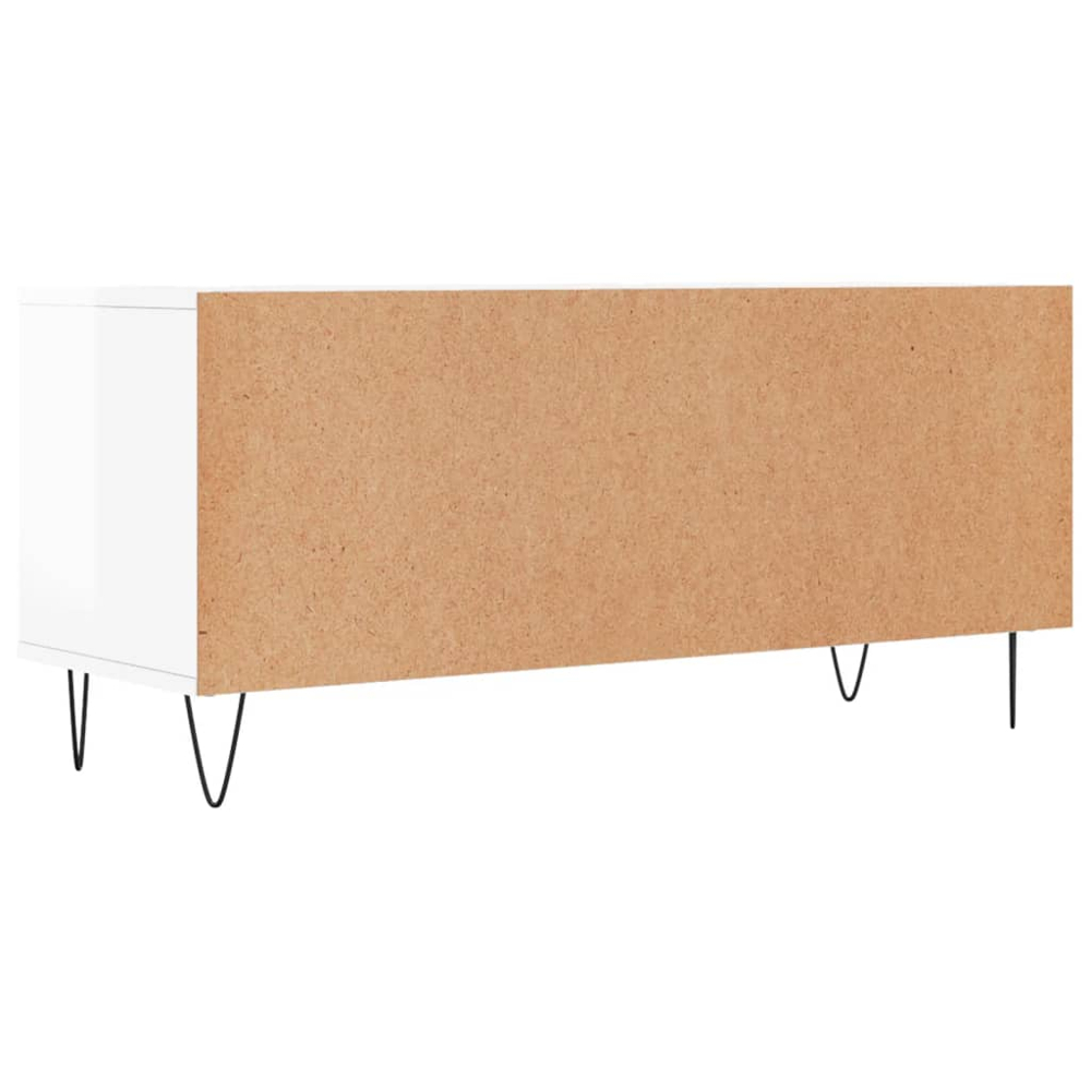 vidaXL 2 Drawer 2 Shelf High Gloss White TV Cabinet Image 8