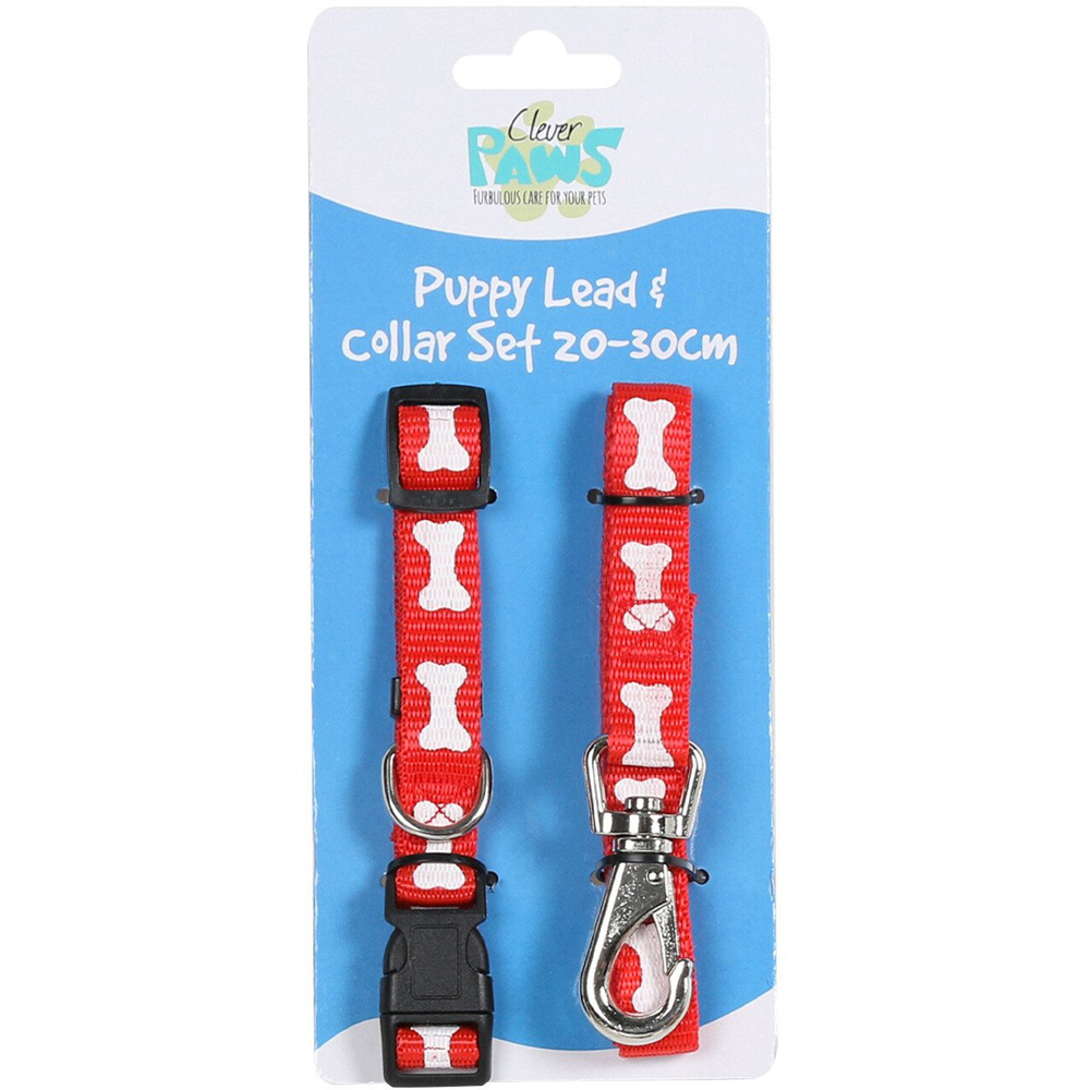 Puppy Lead and Collar Set - Red Image